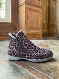 Grey Leopard Plush-Lined Low Ankle Boot Ledshopy.com