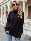 Illy Turtleneck Basic Knit Sweater - Black Ledshopy.com