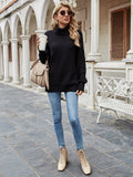 Illy Turtleneck Basic Knit Sweater - Black Ledshopy.com