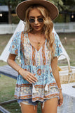 Jen Boho Top - Blue Ledshopy.com