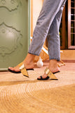 Laramie Leather Heel Sandal - Gold Ledshopy.com