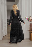 Leandra Front Split Shimmer Maxi Dress - Black Ledshopy.com