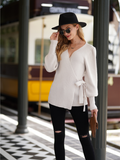 Leonora Bishop Sleeve Knit Top - Cream Ledshopy.com