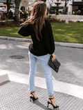 Marlena Balloon Sleeve Top - Black Ledshopy.com