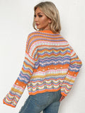 Marmo Zig Zag Crochet Knit Top - Orange Ledshopy.com