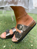 Matte Double-Buckle-Up Sandals - Maibulun Ledshopy.com