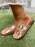 Matte Double-Buckle-Up Sandals - Maibulun Ledshopy.com