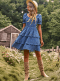 Moment In Daisy Smocked Mini Dress - Blue Ledshopy.com