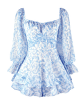 Perfect Lover Floral Pleated Mini Dress - Blue Ledshopy.com