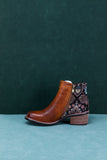 Petal Applique Leather Ankle Boot Ledshopy.com
