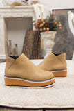 Platform Ankle Boots - Beige Ledshopy.com