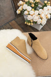 Platform Ankle Boots - Beige Ledshopy.com