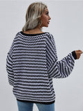 Puff Sleeve V-Neck Sweater - Black Ledshopy.com