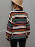 Quellise Knit Top - Purple Stripe Print Ledshopy.com