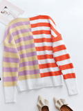 Rachael Contract Stripe Knit Cardigan Ledshopy.com