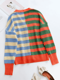 Rachael Contract Stripe Knit Cardigan Ledshopy.com