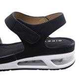 Rhinestone Strap Air Pad Sole Sandal - Black Ledshopy.com