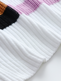 Roberta Stripe Block Color Knit Top Ledshopy.com
