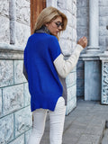 Rosafa Turtleneck Contrast Color Knit Jumper Ledshopy.com