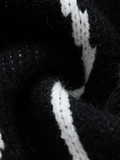 Smiley Polar Bear Black Knit Sweater Dress Ledshopy.com