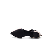 Snake Embossed Pointed Leather Flat - Taupe Ledshopy.com
