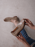 Stitching Header Leather Loafer - Tan Ledshopy.com