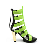 Strappy Gold-Heel Gladiators- High Heel Sandals Ledshopy.com