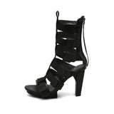 Strappy Gold-Heel Gladiators- High Heel Sandals Ledshopy.com