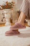 Wool Lined Suede Slipper Dusty Pink Ledshopy.com