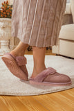 Wool Lined Suede Slipper Dusty Pink Ledshopy.com