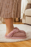 Wool Lined Suede Slipper Dusty Pink Ledshopy.com