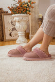 Wool Lined Suede Slipper Dusty Pink Ledshopy.com