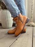 Yellow Side Zip Ruched Ankle Boot Ledshopy.com