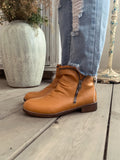 Yellow Side Zip Ruched Ankle Boot Ledshopy.com