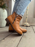 Yellow Side Zip Ruched Ankle Boot Ledshopy.com