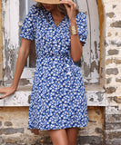 Yule Mini Dress - Blue Print Ledshopy.com