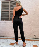 Zaniya Cotton Blend Jumpsuit - Black Ledshopy.com