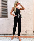 Zaniya Cotton Blend Jumpsuit - Black Ledshopy.com