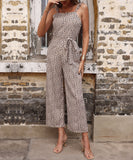 Zaniya Jumpsuit - Khaki Print Ledshopy.com