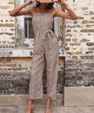 Zaniya Jumpsuit - Khaki Print Ledshopy.com