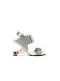 Zayla Silver Elevator Heel Strap Heel Sandal Ledshopy.com