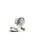 Zayla Silver Elevator Heel Strap Heel Sandal Ledshopy.com