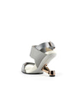 Zayla Silver Elevator Heel Strap Heel Sandal Ledshopy.com