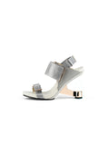 Zayla Silver Elevator Heel Strap Heel Sandal Ledshopy.com