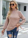 Zeruah Turtle Neck Knit Sweater - Beige Ledshopy.com