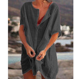 XS-8XL Plus Size Swimsuit Cover-up Beach Dress