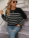 Talilah Stripe Knit Top - Black