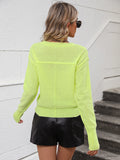 Reenia Pullover Knit Sweater - Chartreuse