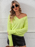 Reenia Pullover Knit Sweater - Chartreuse