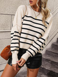 Talilah Stripe Knit Top - Cream